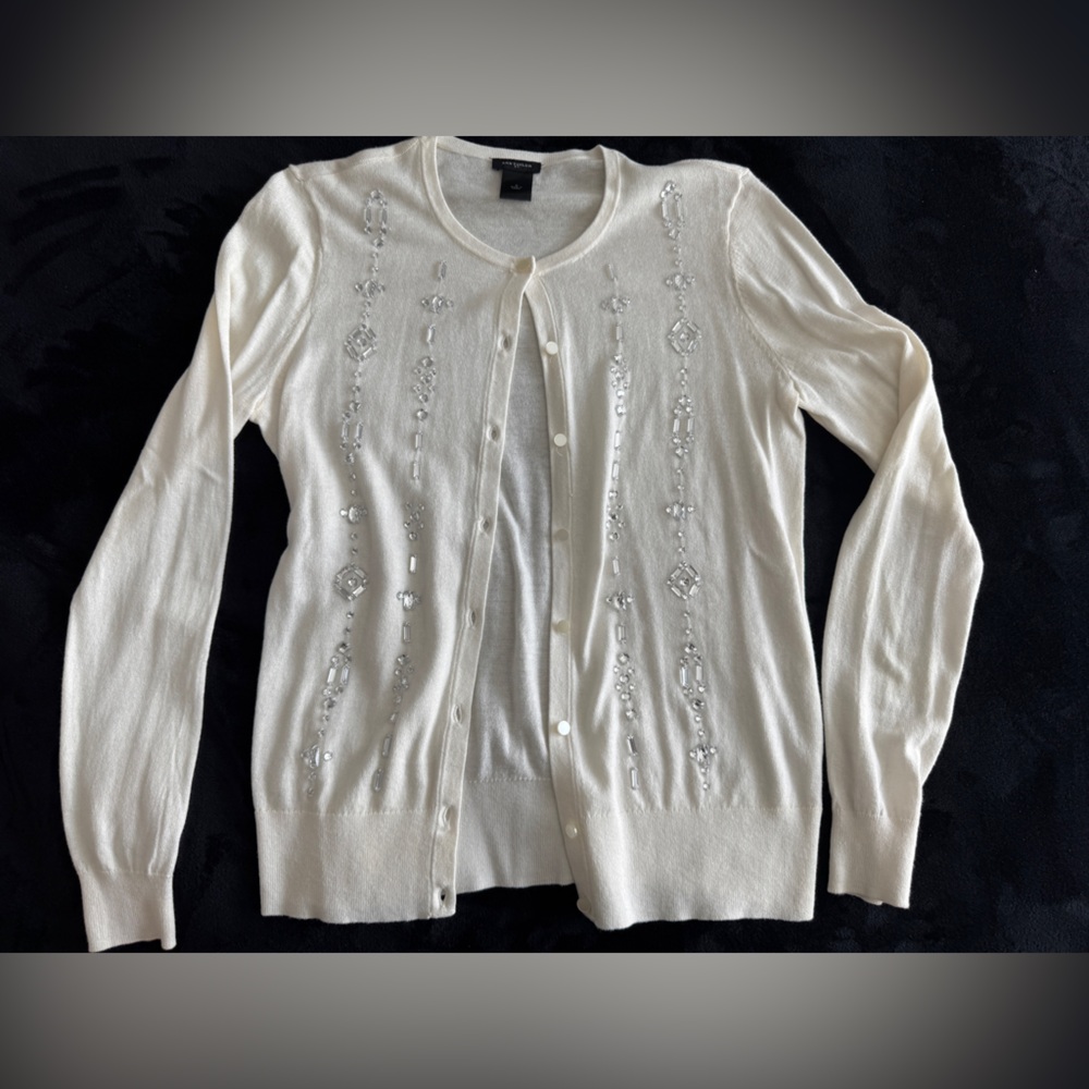 Ann Taylor Cream Knit Sweater